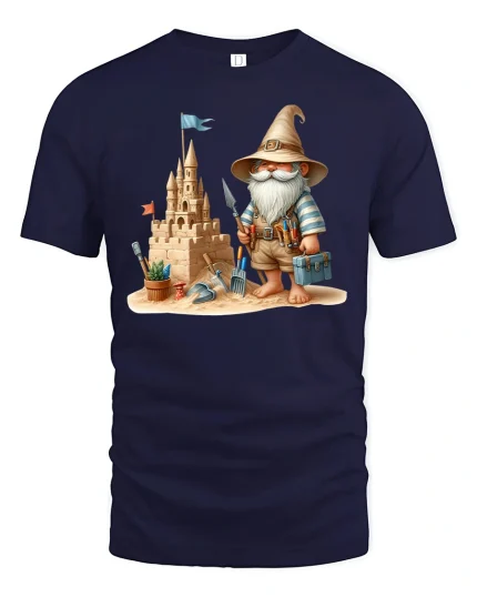 Happy Puppy Breakthrough Tee Cute 3D Dog Cracking Wall Tshirt - navy t-shirt on white background