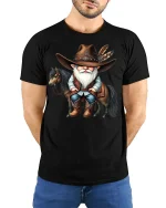 Neon Gamer Tee Vibrant Headset Controller Gaming Tshirt - model wearing black tee with hands behind back