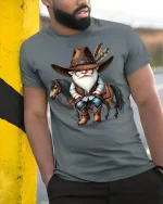 Neon Gamer Tee Vibrant Headset Controller Gaming Tshirt - model wearing grey tee, leaning on column