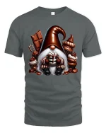 Cute Chocolate Gnome Dessert Lover Sweet Treats T-Shirt - gray t-shirt on white background