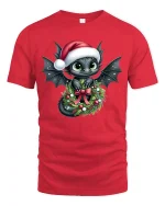 Cute Bunny Couple Love Cartoon Art Graphic T Shirt Design - red t-shirt on white background