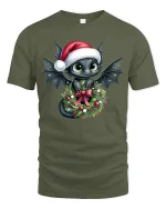 Cute Bunny Couple Love Cartoon Art Graphic T Shirt Design - military green t-shirt on white background