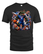 Fierce Florida Gator Football Power Graphic Tee Shirt Art - black t-shirt on white background