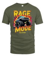 Rage Mode Monster Truck Tee Off Road Power Graphic Style - military green t-shirt on white background