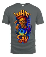 Inhat Tattoo Say Crazy Artist Graphic Tshirt Bold Street Art Tee - gray t-shirt on white background