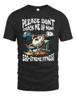 Egg Streme Fitness T Shirt Funny Gym Workout Pun - black t-shirt on white background