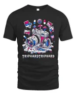Trip Hard Trip Hard T Shirt Psychedelic Camera Art - black t-shirt on white background