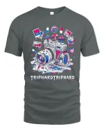 Trip Hard Trip Hard T Shirt Psychedelic Camera Art - gray t-shirt on white background