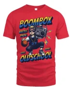 Boombox Battle 1984 Oldschool T Shirt Retro Vibes - red t-shirt on white background