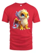 Cute Baby Griffin T Shirt Magical Fantasy Art - red t-shirt on white background