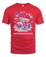Trip Hard Trip Hard T Shirt Psychedelic Camera Art - red t-shirt on white background