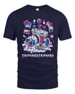 Trip Hard Trip Hard T Shirt Psychedelic Camera Art - navy t-shirt on white background