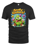 Goofy Goobers Funny Slime Monster Graphic T Shirt - black t-shirt on white background