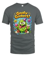 Goofy Goobers Funny Slime Monster Graphic T Shirt - gray t-shirt on white background