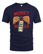 Money Maker Cash Graphic T-Shirt - navy t-shirt on white background