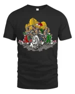 Vintage Scooter Riders T-Shirt Urban Street Vespa Style - black t-shirt on white background