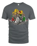 Vintage Scooter Riders T-Shirt Urban Street Vespa Style - gray t-shirt on white background
