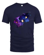 Solar System Galaxy T-Shirt Cosmic Space Planets Graphic - navy t-shirt on white background