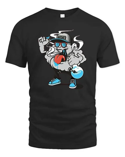 Funny Science Lab Chemist Cartoon Chemistry T-Shirt Tee - black t-shirt on white background