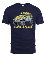 Funny Jeep Rubber Duck Offroad Driver T-Shirt Graphic Tee - navy t-shirt on white background
