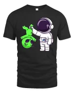 Funny Astronaut Alien T-Shirt Space Humor Graphic Tee - black t-shirt on white background