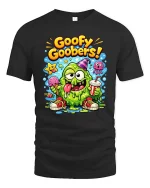 Goofy Goobers T-Shirt Funny Slime Cartoon Graphic Tee - black t-shirt on white background