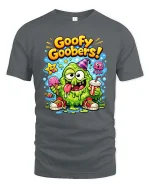 Goofy Goobers T-Shirt Funny Slime Cartoon Graphic Tee - gray t-shirt on white background