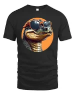 Cool Alligator Sunglasses T-Shirt Funny Reptile Graphic - black t-shirt on white background