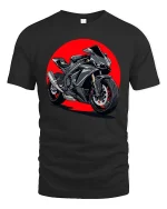 Sport Bike Graphic T-Shirt Racing Motorcycle Streetwear - black t-shirt on white background