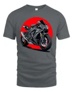 Sport Bike Graphic T-Shirt Racing Motorcycle Streetwear - gray t-shirt on white background