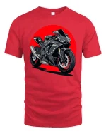 Sport Bike Graphic T-Shirt Racing Motorcycle Streetwear - red t-shirt on white background