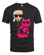 Cool Cat Sunglasses Graphic T-Shirt Funny Fashion Pet Tee - black t-shirt on white background