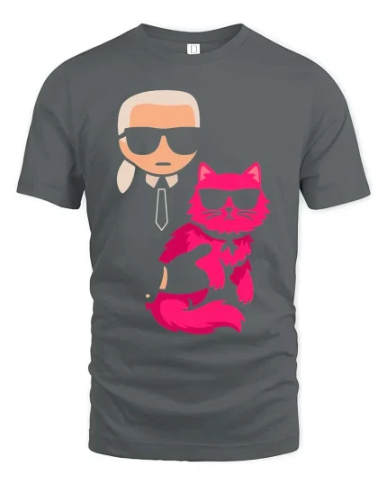 Cool Cat Sunglasses Graphic T-Shirt Funny Fashion Pet Tee - gray t-shirt on white background