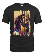 Jesus Art T-Shirt Christian Faith Colorful Graphic Tee - black t-shirt on white background