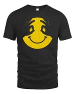 Smiley Face Hands T-Shirt Cool Minimal Graphic Tee Fun - black t-shirt on white background