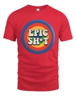 Epic Funny Retro T-Shirt Vintage Humor Graphic Tee - red t-shirt on white background