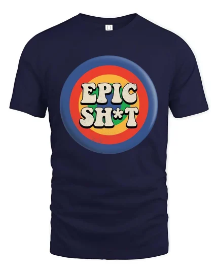 Epic Funny Retro T-Shirt Vintage Humor Graphic Tee - navy t-shirt on white background