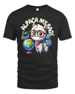 Alpaca My Bags Cute Travel Lover Funny Animal Graphic T-shirt - black t-shirt on white background