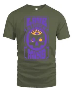 Love Is A State Of Mind Retro Psychedelic Skull Graphic T-shirt - military green t-shirt on white background