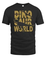 Lost Dinosaur Planet Graphic Adventure Jurassic Style Tshirt - black t-shirt on white background