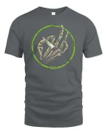 Skeleton Hand 420 Funny Rock Sign Graphic Cool Style Tshirt - gray t-shirt on white background