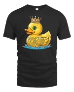 Royal Crown Duck Cute Graphic t-shirt Premium Soft Feel - black t-shirt on white background
