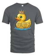 Royal Crown Duck Cute Graphic t-shirt Premium Soft Feel - gray t-shirt on white background