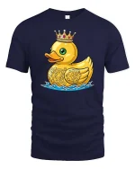 Royal Crown Duck Cute Graphic t-shirt Premium Soft Feel - navy t-shirt on white background