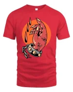 Dark Gothic Hand T-Shirt Edgy Horror Aesthetic Graphic Style - red t-shirt on white background