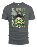 Follow The Hype Cool Dude Glasses Tshirt Streetwear Graphic - gray t-shirt on white background