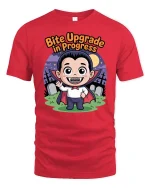 Funny Bite Upgrade in Progress Vampire Tshirt Tee - red t-shirt on white background