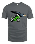 Flying Eagle Sport Bike Speed Racing Graphic Tshirt Cool - gray t-shirt on white background