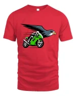 Flying Eagle Sport Bike Speed Racing Graphic Tshirt Cool - red t-shirt on white background