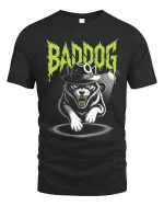 Bad Dog Mafia Cat Gangster Graphic Funny Tshirt Style - black t-shirt on white background